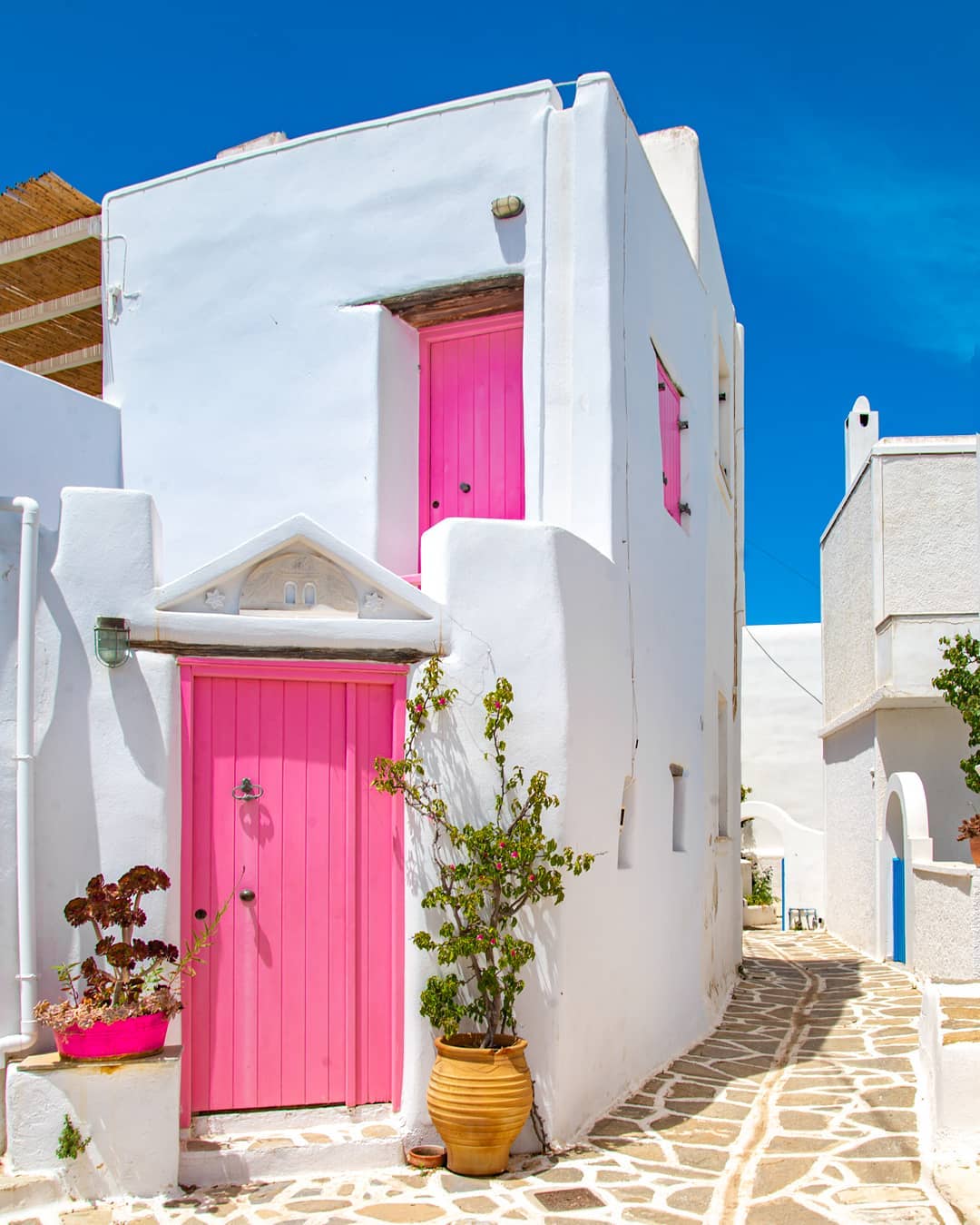Pink House Paros Greek Islands