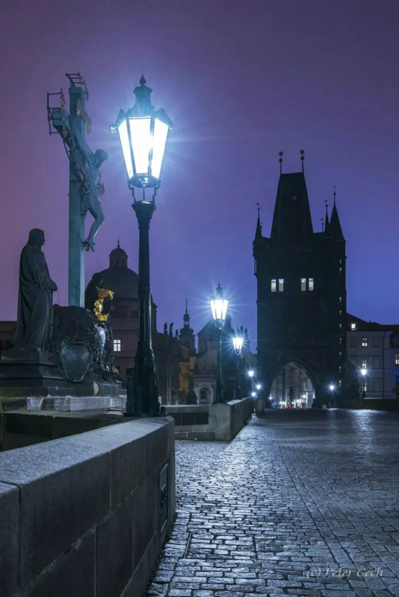 Prague Most Beautiful City - Charles Bridge Night