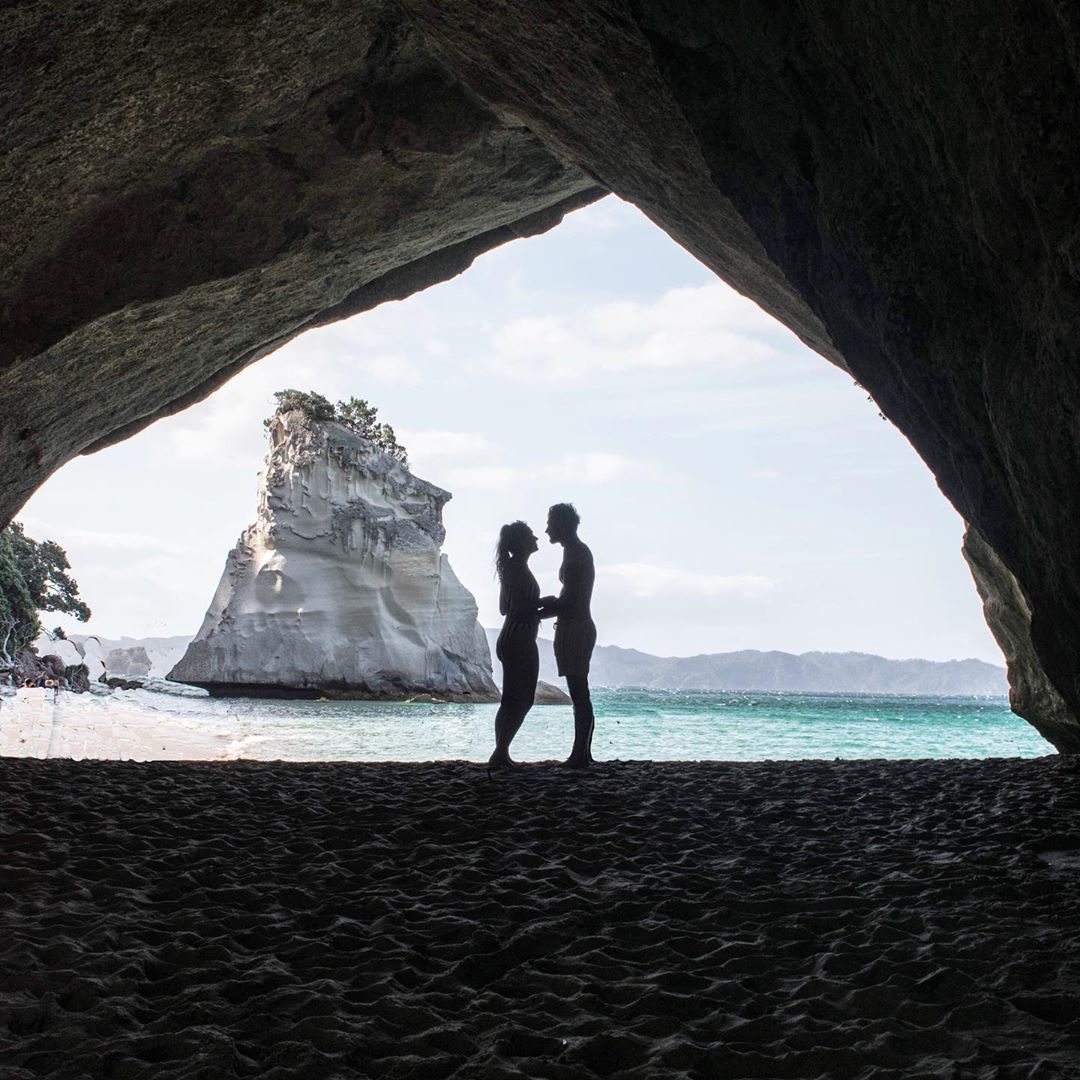 Traveling New Zealand in a Van - Cathedral Cove