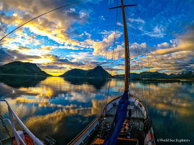 Sailing in the Lofoten Islands