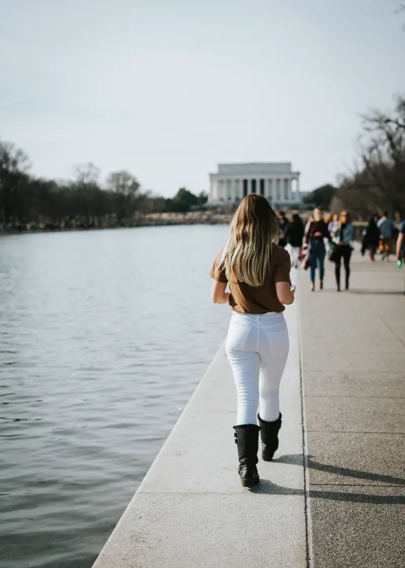 Walking Lincoln Memorial